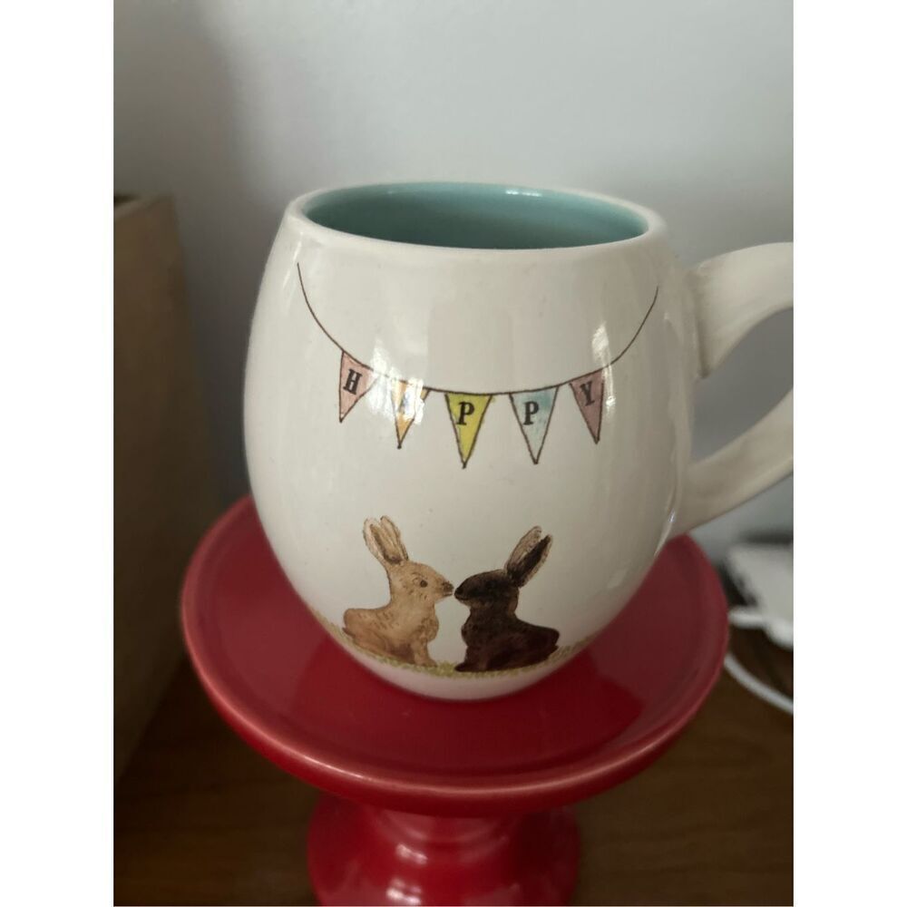 Happy Easter Kissing Bunnies Mug